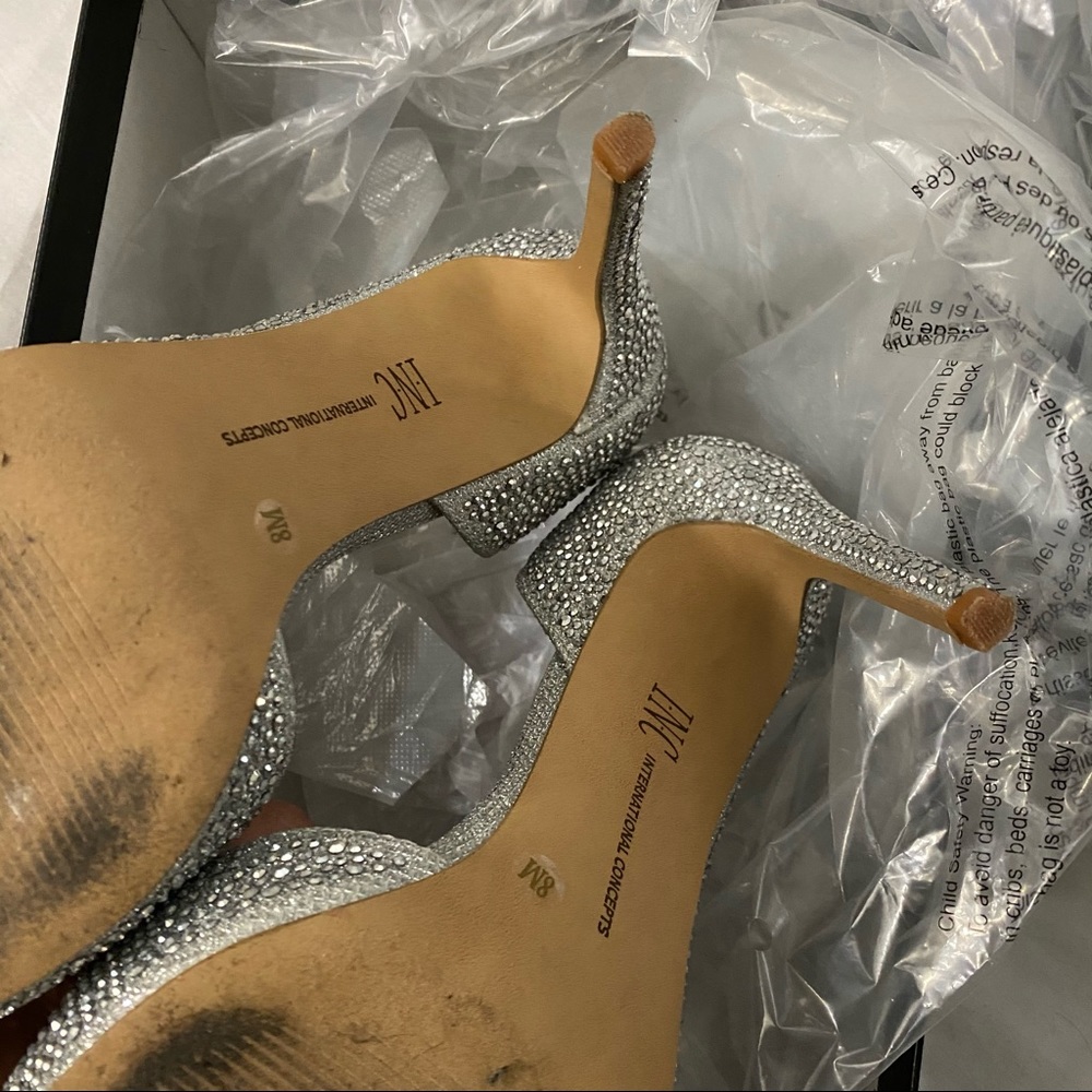 Studded Silver Pumps - image 5